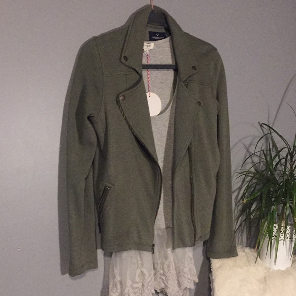 American Eagle outfitters Moto Sweatshirt Jacket M